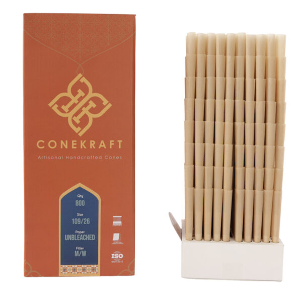 mw unbleached paper 109mm pre rolled cones